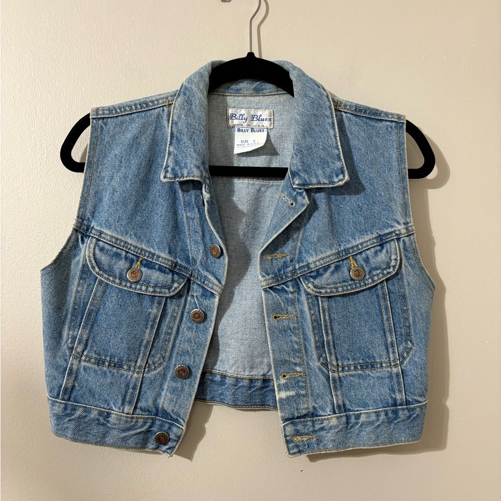 Billy Blues Vintage Cropped Denim Vest
